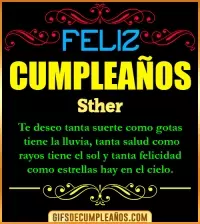 GIF Frases de Cumpleaños Sther